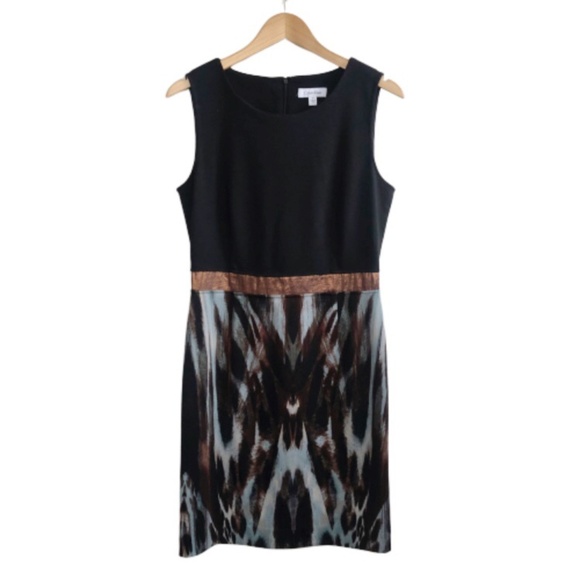 Calvin Klein Dresses & Skirts - CALVIN KLEIN | Black Printed Sheath Dress